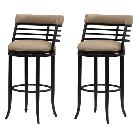 Telia - Upholstered Swivel Bar Height Barstool