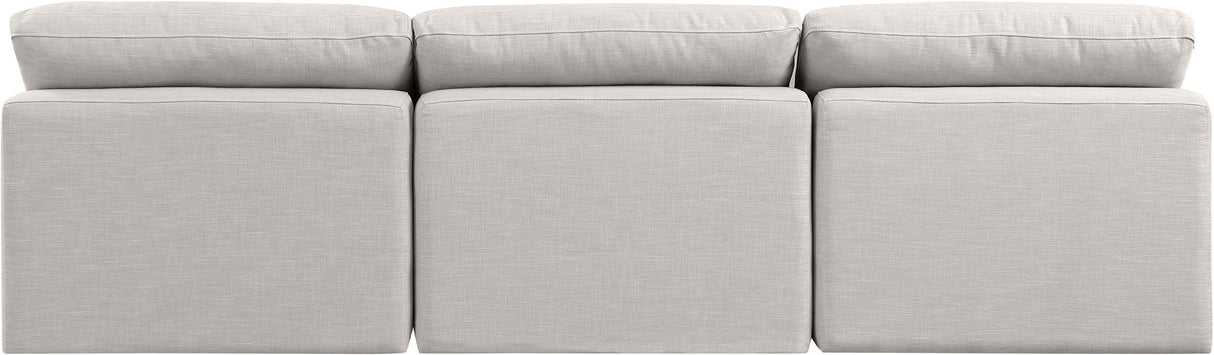 Indulge - Linen 3 Seat Modular Armless Sofa