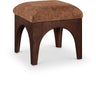 Lawson - Chenille Fabric Upholstered Ottoman - Walnut Base