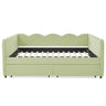 Gingham Daybed With USB Charging Port, Wave-Shaped Design