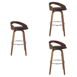 Sonia - 26" Counter Height Swivel Bar Stool - Walnut Wood