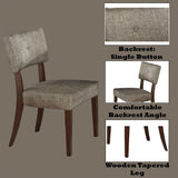 Drake - Side Chair Set of 2) - Gray Fabric & Espresso