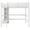 Loft Bed With Built In Desk And Multifunction Shelves