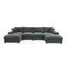 Sectional Sofa With 2 Ottomans And Toss Pillows