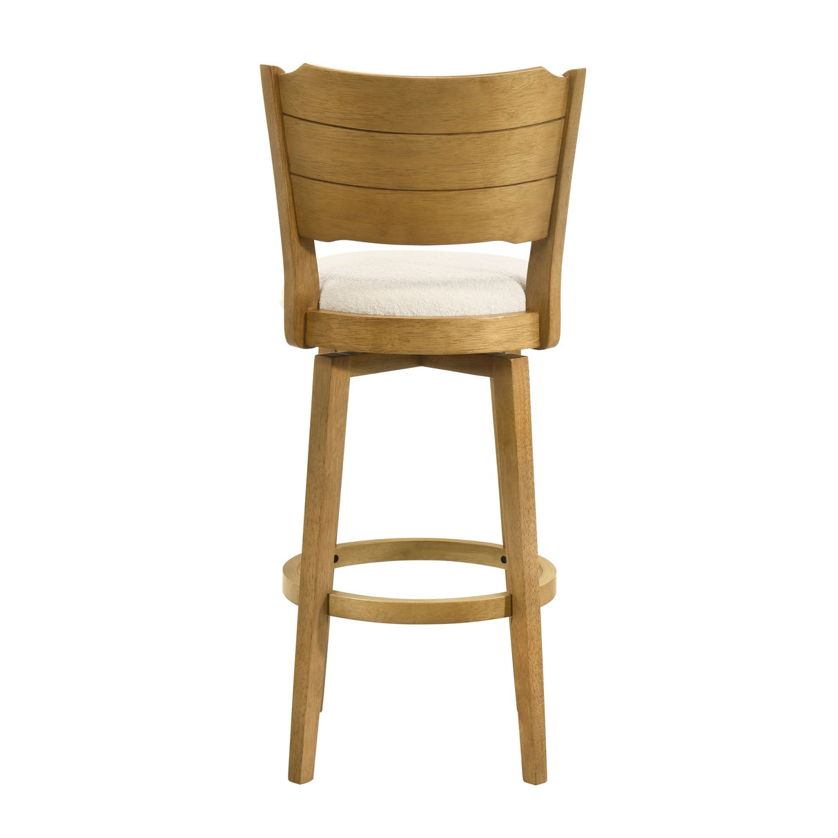 Winsley - Coastal Modern Swivel Wood Bar Height Kitchen Bar Stool
