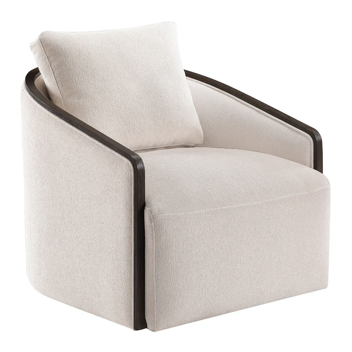 Lenora - Accent Chair With Swivel - Beige Chenille