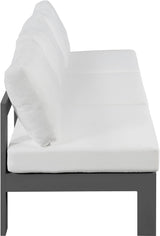 Nizuc - Outdoor Patio 3 Seat Armless Modular Sofa With Gray Frame