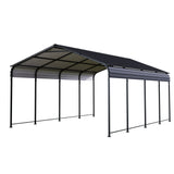 Heavy Duty Carport With Galvanized Roof And Enhanced Base - Anthracite