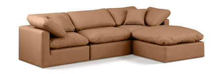 Indulge - Faux Leather 4 Piece Modular Sectional With Chaise