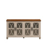 Elegant 4 Door Cabinet With Tempered Glass Doors