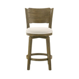 Winsley - Coastal Modern Swivel Wood Counter Height Kitchen Bar Stool