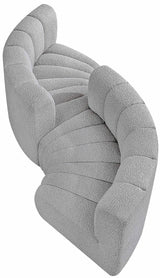 Arc - Boucle Fabric 4 Piece Curved Modular Sofa