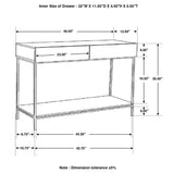 Terrace - 2 Drawer Entryway Console Table - White Washed