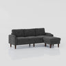 3 Seater Convertible Combination L Shaped Sofa With Footstools With Storage