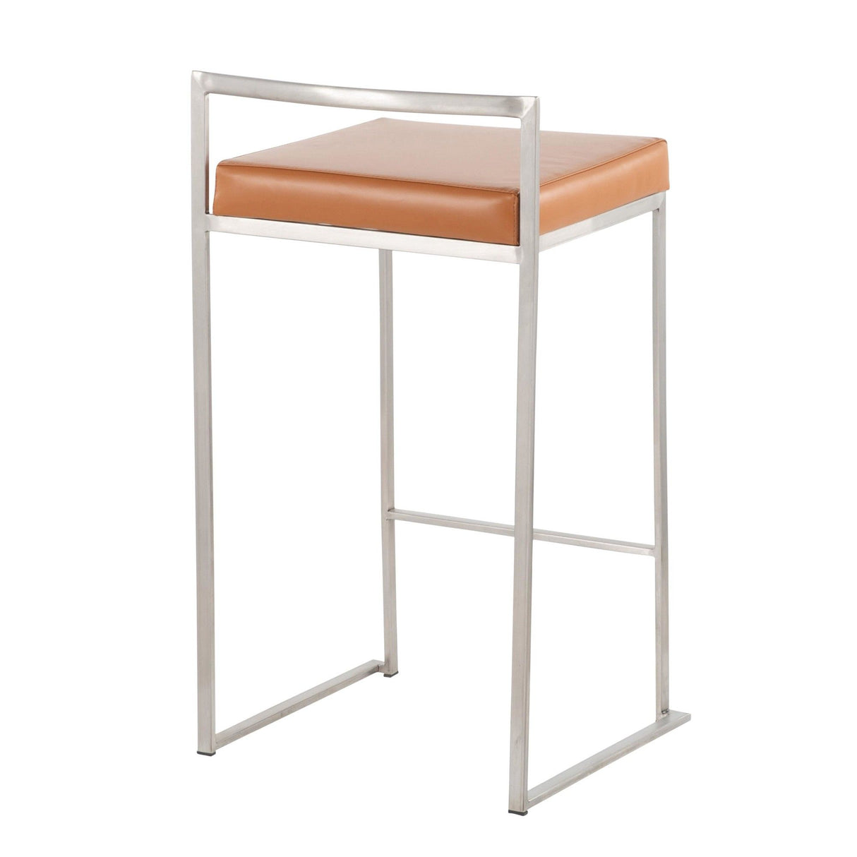 Fuji - Counter Stool Steel With Cushion - Stainless Steel