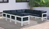 Nizuc - Outdoor Patio 10 Piece Modular Sectional With White Frame