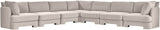 Hammond - Velvet Performance Fabric Upholstered 7 Piece Corner Sectional