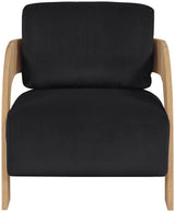 Cedra - Velvet Performance Fabric Upholstered Accent Chair - Natural Frame