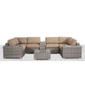 Modern Patio Rattan Sectional Set With Cushions