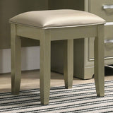 Vanity Stool With Padded Seat - Gold