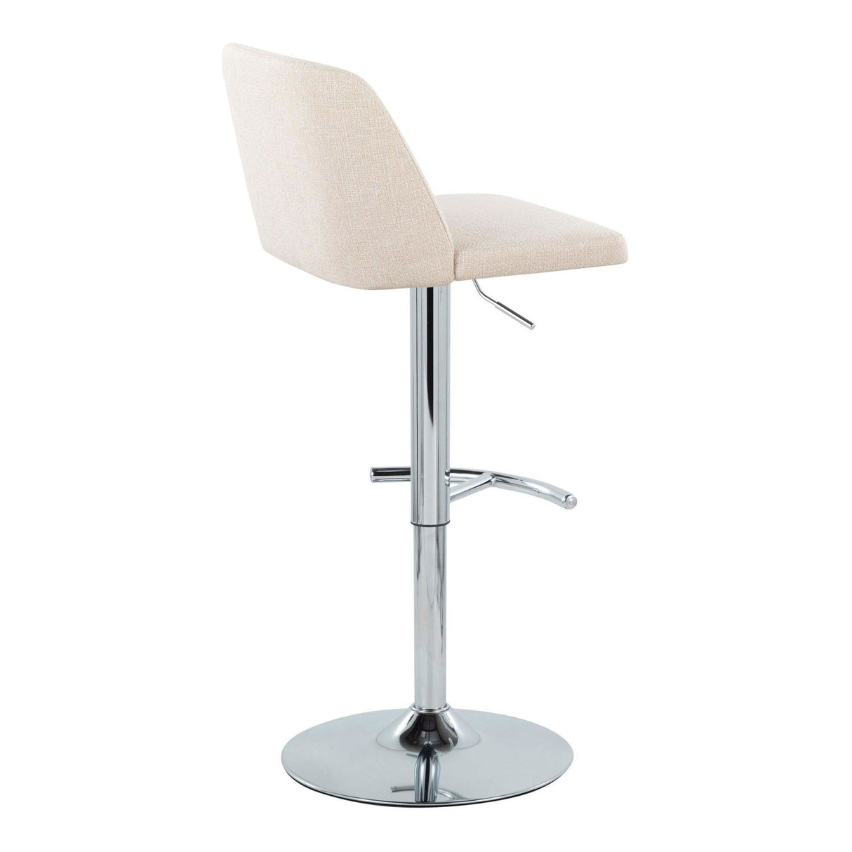Toriano - Adjustable Barstool (Set of 2) - Chrome Base