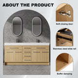 Freestanding Bathroom Vanity With Resin Sink, Soft-Closing Doors And Drawers