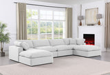 Comfy - 6 Piece Linen Modular Double Chaise Sectional