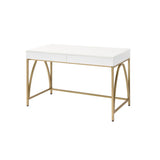 Lightmane - Writing Desk Same Ac00900) - White High Gloss & Gold