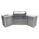 Mont Alpi Deluxe Series 8 Ft U-Shaped Propane Outdoor Kitchen Island w/ Side Burner - MAi805-D45
