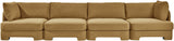 Hammond - Velvet Performance Fabric Upholstered 4 Piece Sofa