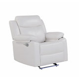 Blanche - Glider Recliner With LED, Pillow Top Arms