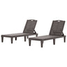 2 Piece Outdoor Chaise Lounges With Adjustable Backrest