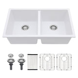 Granite Composite Double Bowl Undermount Kitchen Sink