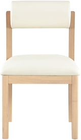 Roundhill - Faux Leather Dining Chair (Set of 2) - Natural Frame