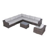 Stylish Sofa Seating Group With Cushions Perfect For Outdoor Gatherings