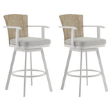 Hazel - Outdoor Patio Swivel Counter Stool Set