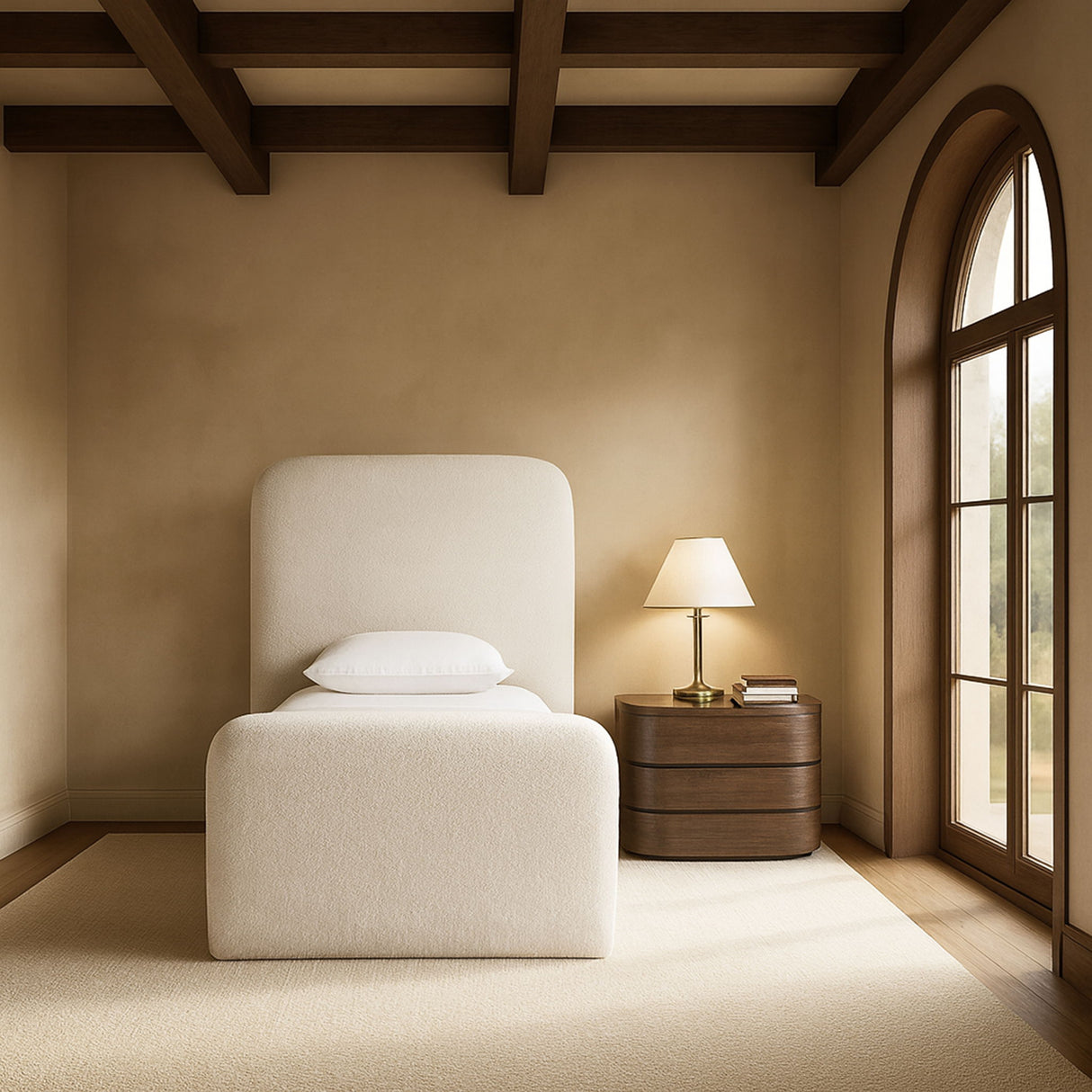 Fira - Chenille Fabric Upholstered Bed