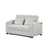Pull Out Loveseat Sofa With Adjsutable Backrest, 2 Pillows, Cup Holders, USB Ports For Living Room