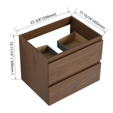 Wall Mounted Bathroom Vanity Cabinet, Soft Close Drawers (Vanity Only)
