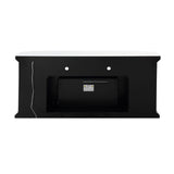 Noralie - 32" TV Stand With Fireplace & LED - Mirrored & Faux Diamonds