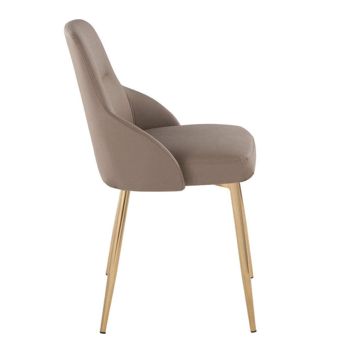York - Upholstered Chair (Set of 2) - Gold Metal Legs