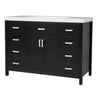 Bathroom Vanity With Sink, 2 Doors 8 Drawers, Soft Close System, Classic Design
