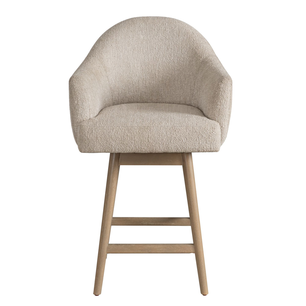 Jaxon - Solid Wood Upholstered 26" Counter Height Swivel Barstool