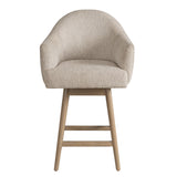 Jaxon - Solid Wood Upholstered 26" Counter Height Swivel Barstool