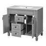 Bathroom Vanity With Top Sink, Cabinet With 2 Soft Closing Doors And Drawers