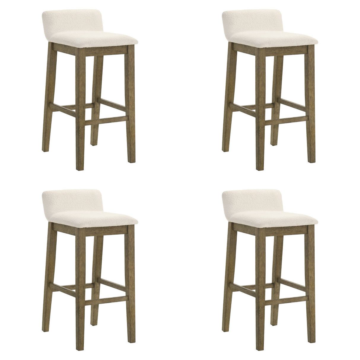 Annikah - Modern Transitional Wood Bar Height Kitchen Bar Stool