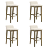 Annikah - Modern Transitional Wood Bar Height Kitchen Bar Stool