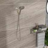 Multi Function Adjustable Hand Shower 8 Function Hand Shower, Plastic Construction - Brushed Nickel