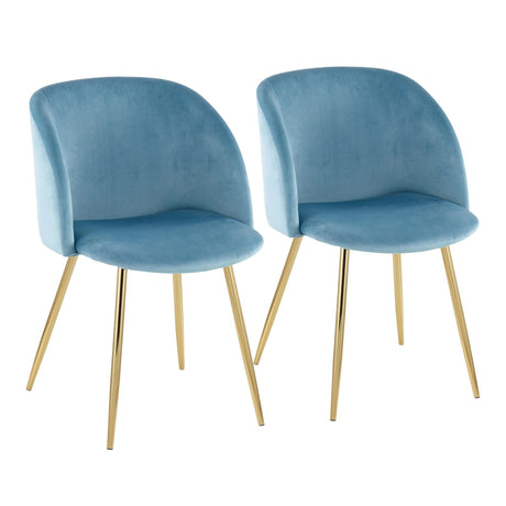Luna - Contemporary Chair (Set of 2) - Gold Metal