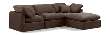 Indulge - Velvet 4 Piece Modular Sectional With Chaise